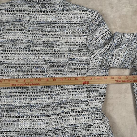 L’Agence Kenzie Double Breasted Tweed Blazer Jacket Women's Size 10 - Picture 7 of 11